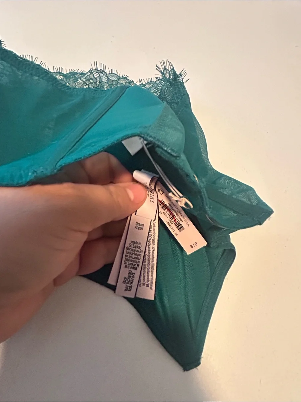 Victoria's Secret Teal Lace Crop Bralette with Hook Front